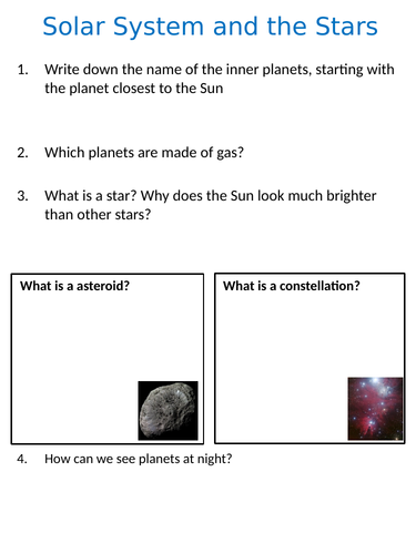 KS3 ~ Year 7 ~ The Solar System