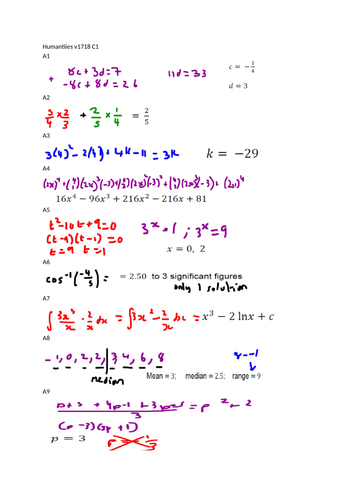 NCUK maths past paper solution for science, engineering,business and ...
