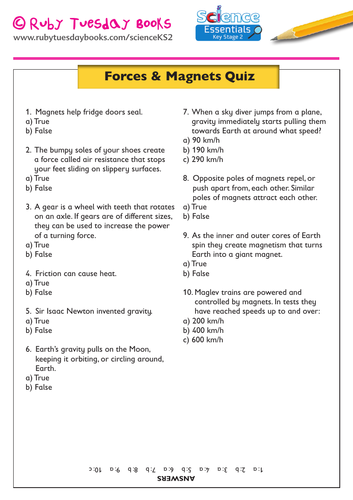 Quiz About Magnets Grade 4