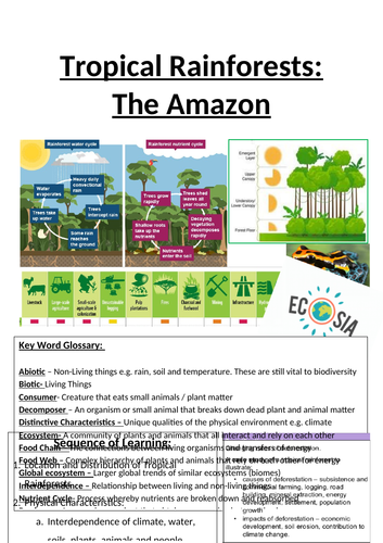 Amazon rainforest case study gcse aqa picture
