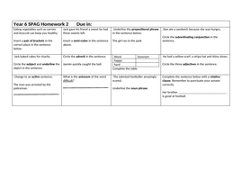 year 6 spag sheets teaching resources