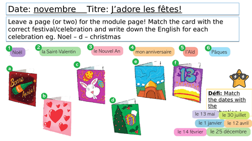 Dynamo 2 - Module 2 J'adore les fêtes! Point de départ