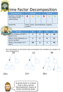 Prime Factor Decomposition Worksheet | Teaching Resources