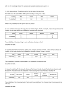 Mutually Exclusive Probability Tables | Teaching Resources