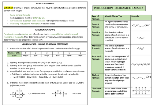 AQA A-LEVEL CHEM - Intro to Organic Chem Revision A4