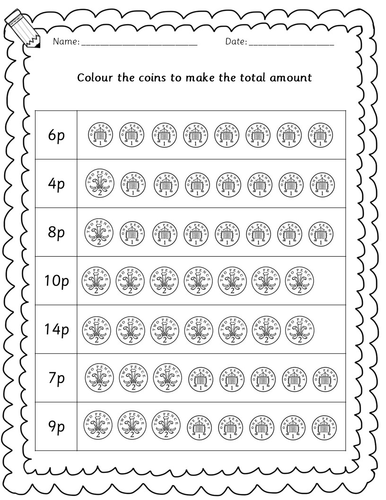 receptionyear 1 autumn term uk coin value 10 beginners