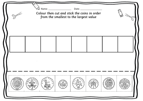 receptionyear 1 autumn term uk coin value 10 beginners