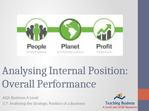 AQA Business - Analysing Internal Position: Overall Position