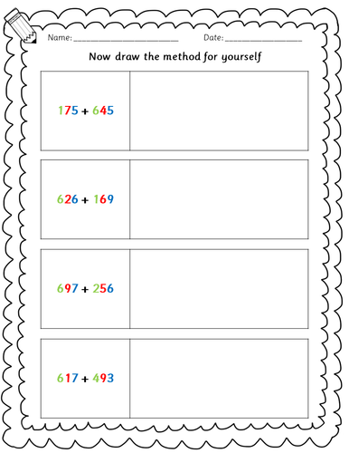 Year 3 / Year 4 Expanded column method - 2-digits and 3-digits with ...