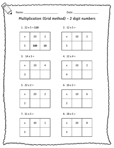 maths homework grid year 4