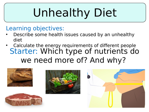 KS3 ~ Year 8 ~ Unhealthy Diet