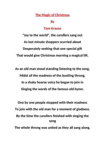 KS2 Christmas Poetry - 3 lessons | Teaching Resources