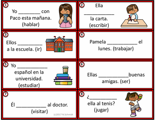 Spanish Future Tense Task Cards - El futuro - 24 Task Cards