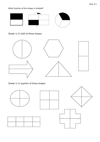 Fractions of shapes | Teaching Resources