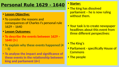 OCR A Personal Rule: 1629 - 40
