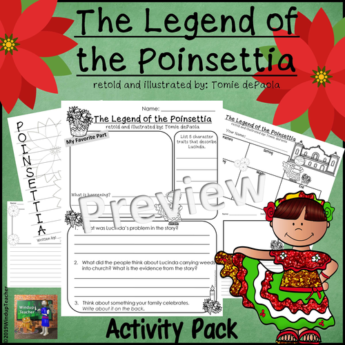 The Legend Of The Poinsettia Printable Story Printable Word Searches