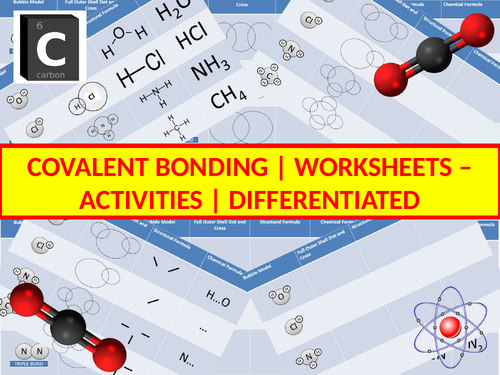 Covalent Bonding Activity Worksheets Differentiated Teaching Resources 