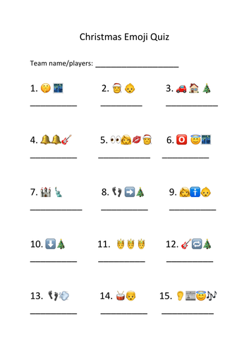 Christmas emoji deals quiz