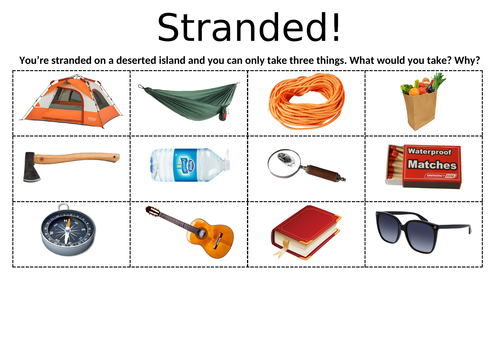 Stranded Of A Deserted Island What Three Things Would You Take 3285