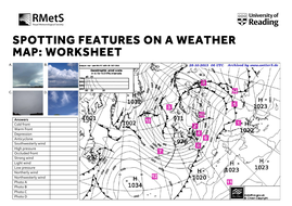 Spotting Features On A Weather Map Teaching Resources