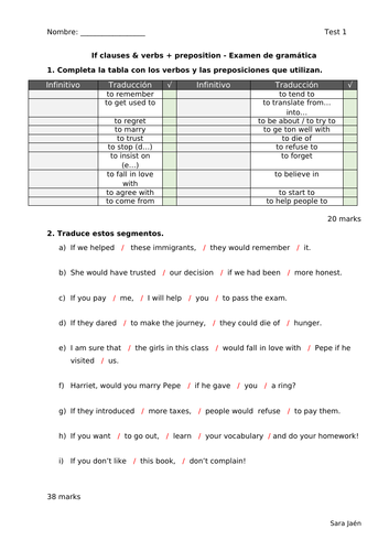 If clauses - Spanish | Teaching Resources