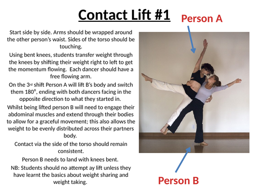 Contact Improvisation Dance Task Cards | Teaching Resources