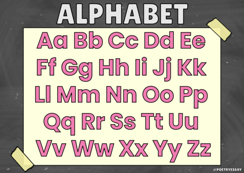 lowercase alphabet