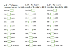 Number Bonds to 100 | Teaching Resources