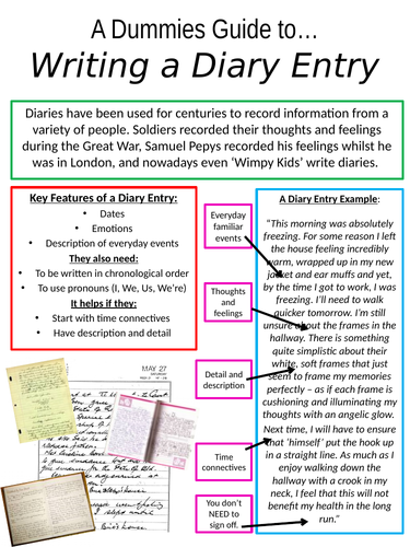 How to write a diary entry - ENGLISH | Teaching Resources