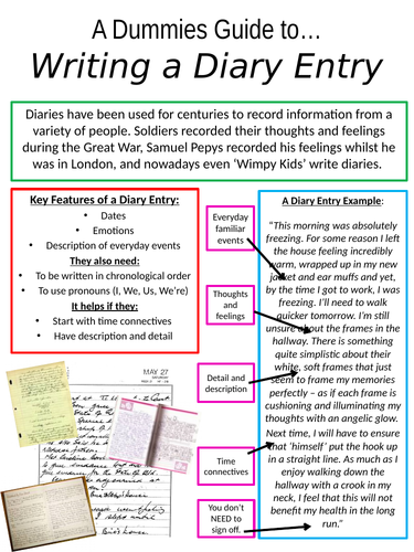 how-to-write-a-diary-entry-english-teaching-resources