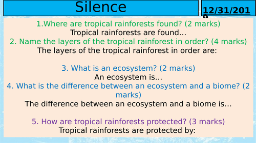 AQA Characteristics of Cold Environments