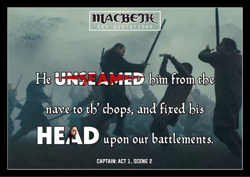 Macbeth Key Quote Posters | Teaching Resources