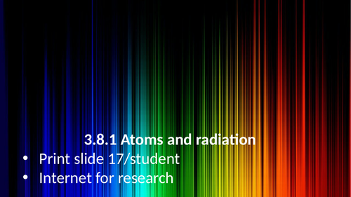 3.8.1  Atoms and radiation (AQA 9-1 Synergy)
