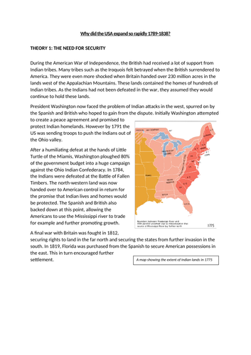 Moving Into New Lands - OCR J411 The Making of America | Teaching Resources