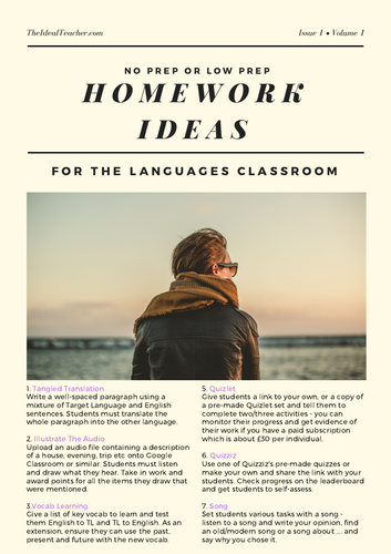 20 No-Prep Low-Prep Homework Ideas for MFL Lessons