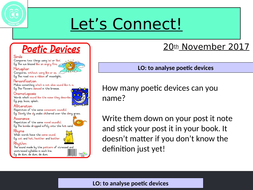 Poetic Devices Lesson KS3/4 English | Teaching Resources