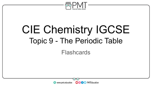 cie gcse chemistry flashcards teaching resources