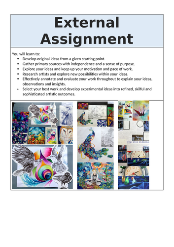 aqa-gcse-art-exam-support-booklet-and-resources-teaching-resources