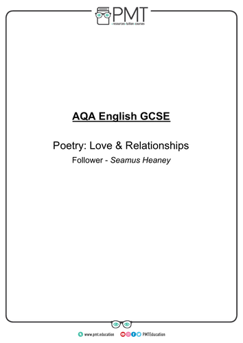 Love And Relationships Poetry Anthology Aqa Teaching Resources 