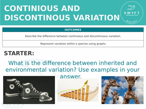 KS3 ~ Year 8 ~ Continuous and Discontinuous Variation