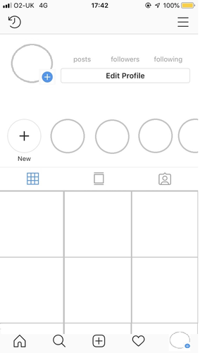 Blank Instagram Profile Template