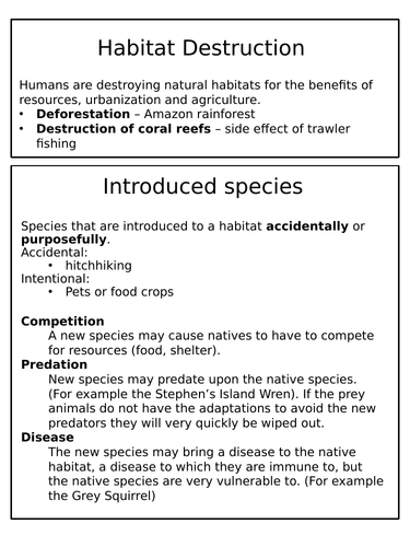 KS3 ~ Year 8 ~ Extinction