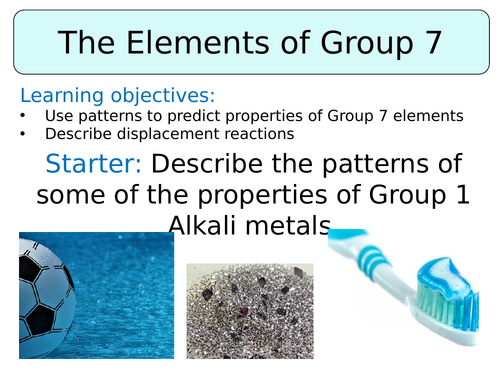 KS3 ~ Year 8 ~ Group 7 - The Halogens