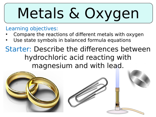 KS3 ~ Year 8 ~ Metal & Oxygen Reactions