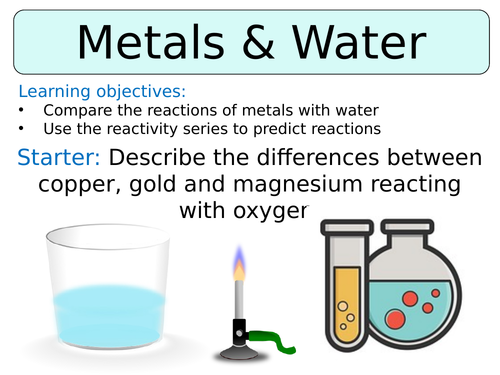 KS3 ~ Year 8 ~ Metal & Water Reactions