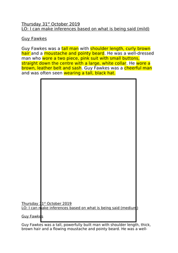 Year 2 Guy Fawkes Letter Full Planning | Teaching Resources