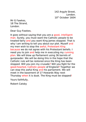 Year 2 Guy Fawkes Letter Full Planning | Teaching Resources