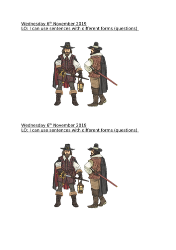 Year 2 Guy Fawkes Letter Full Planning | Teaching Resources