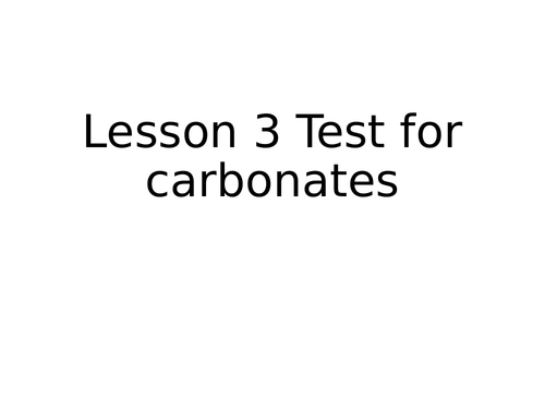 Testing for carbon dioxide lesson | Teaching Resources