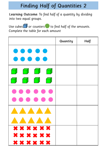 Fractions - Halves - Year 2 | Teaching Resources